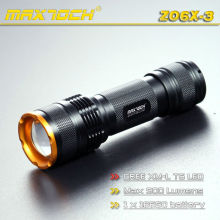 Maxtoch ZO6X-3 Cree 18650 manija operación Zoom LED luz de la antorcha